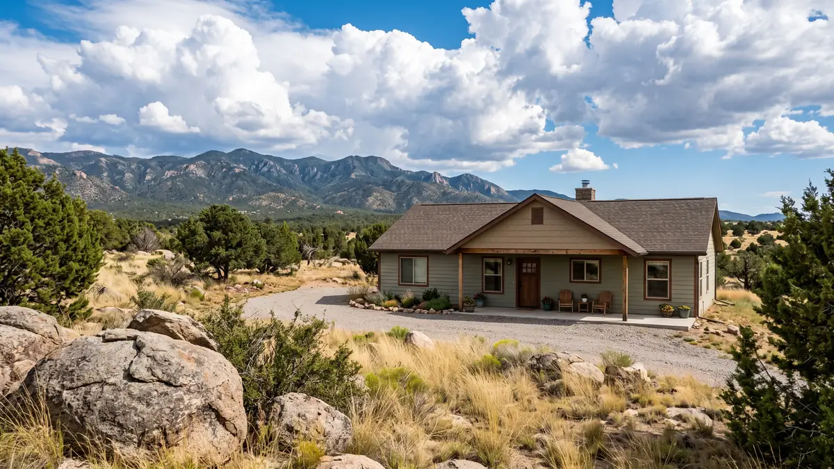 Ranch home among junipers and granite boulders with mountains behind — slab leak detection in Prescott Valley, AZ